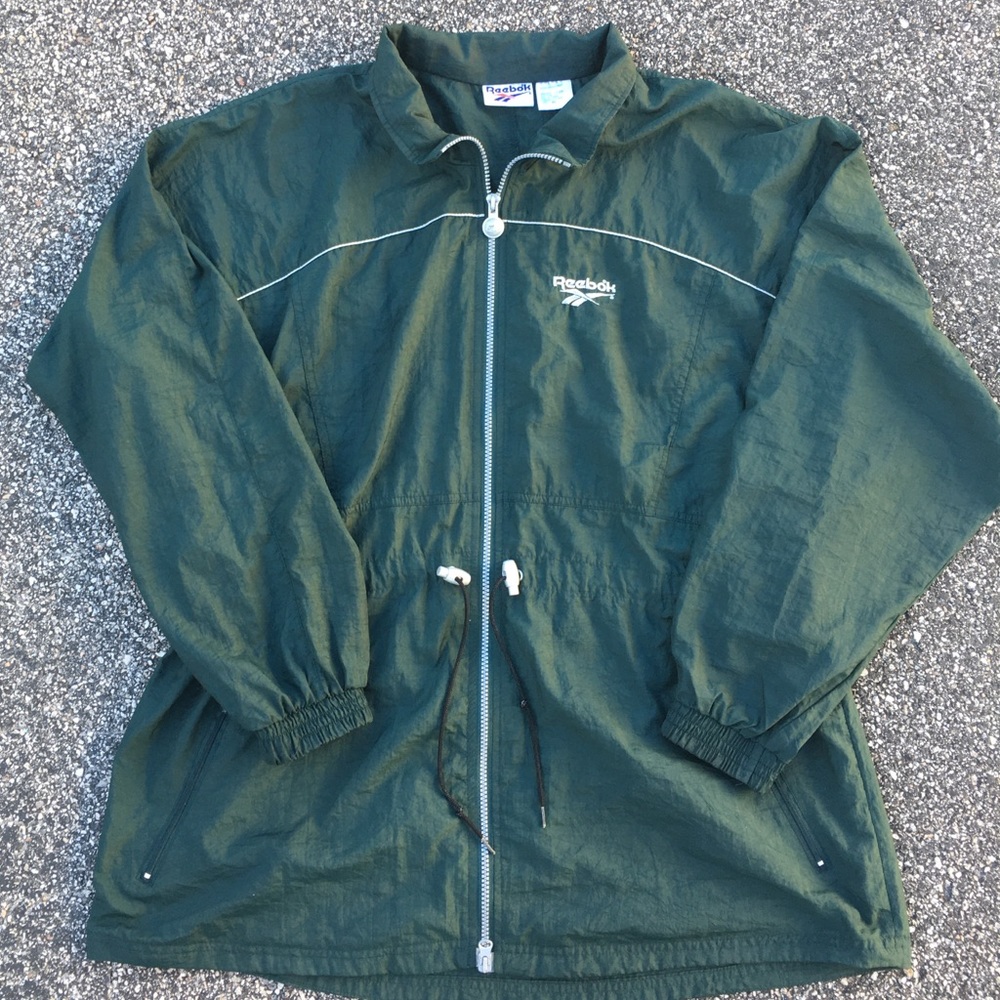 Vintage 90s Reebok Windbreaker ZipUp Jacket Sz XL